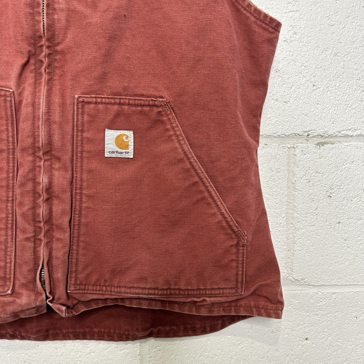 Vintage Y2K Carhartt Sherpa-Lined Vest “Rose Pink” WV001 VRS