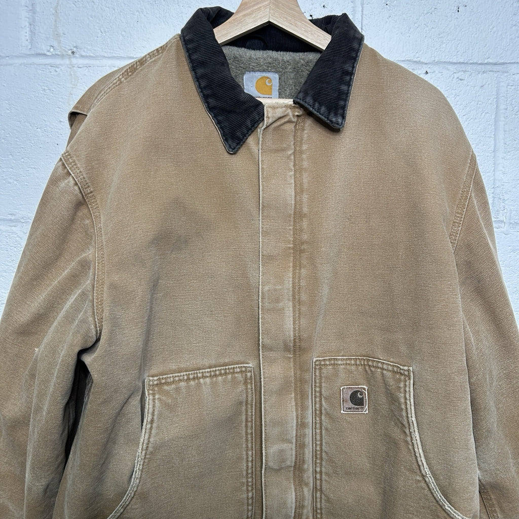 Vintage Carhartt Sherpa-Lined Dearborn Jacket “Camel/Brown” J164 CML Men’s XL