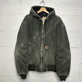 Vintage Carhartt Quilted Hooded Active Jacket “Moss Green” J130 MOS Men’s Large