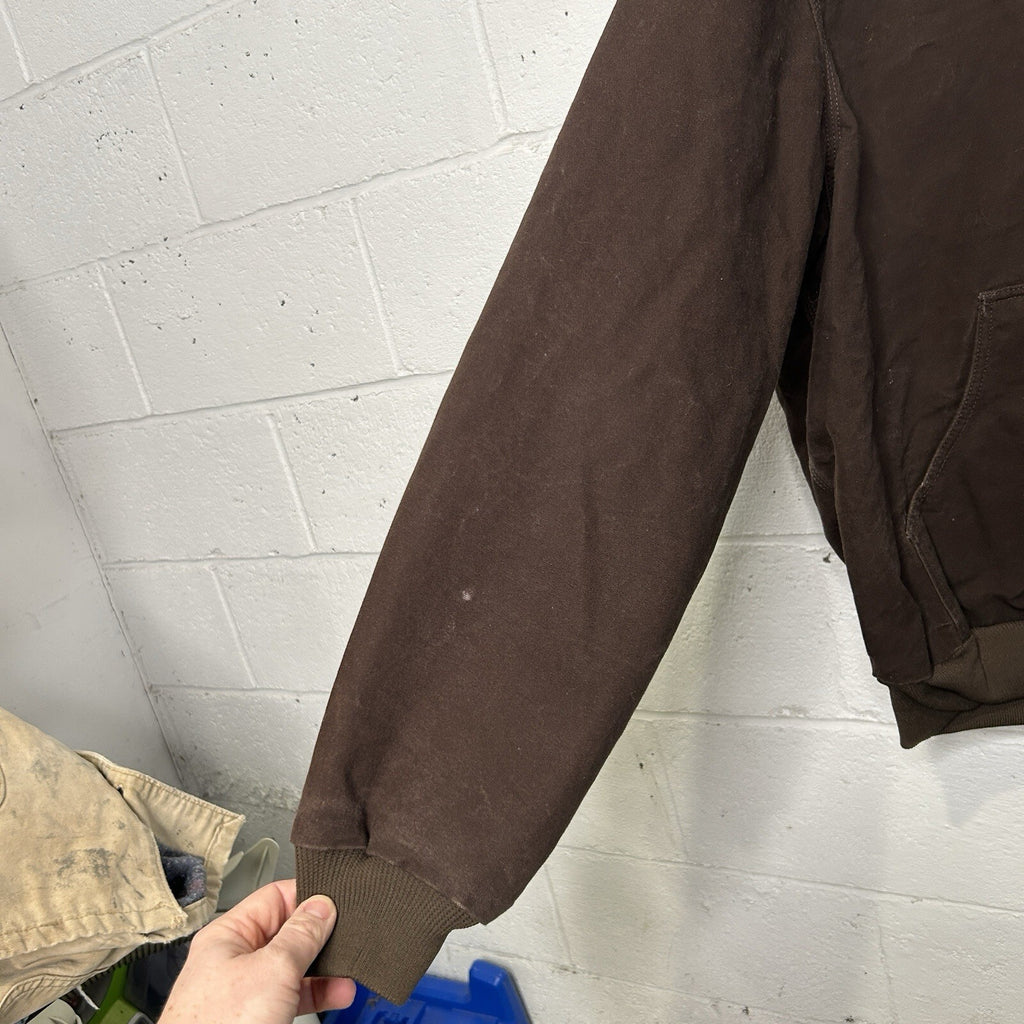 Vintage Carhartt Fleece-Lined Hooded Jacket “Dark Brown” J158 DKB Men's X-Large