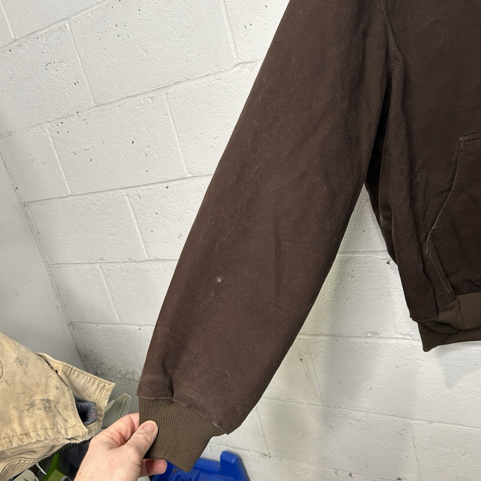 Vintage Carhartt Fleece-Lined Hooded Jacket “Dark Brown” J158 DKB Men's X-Large