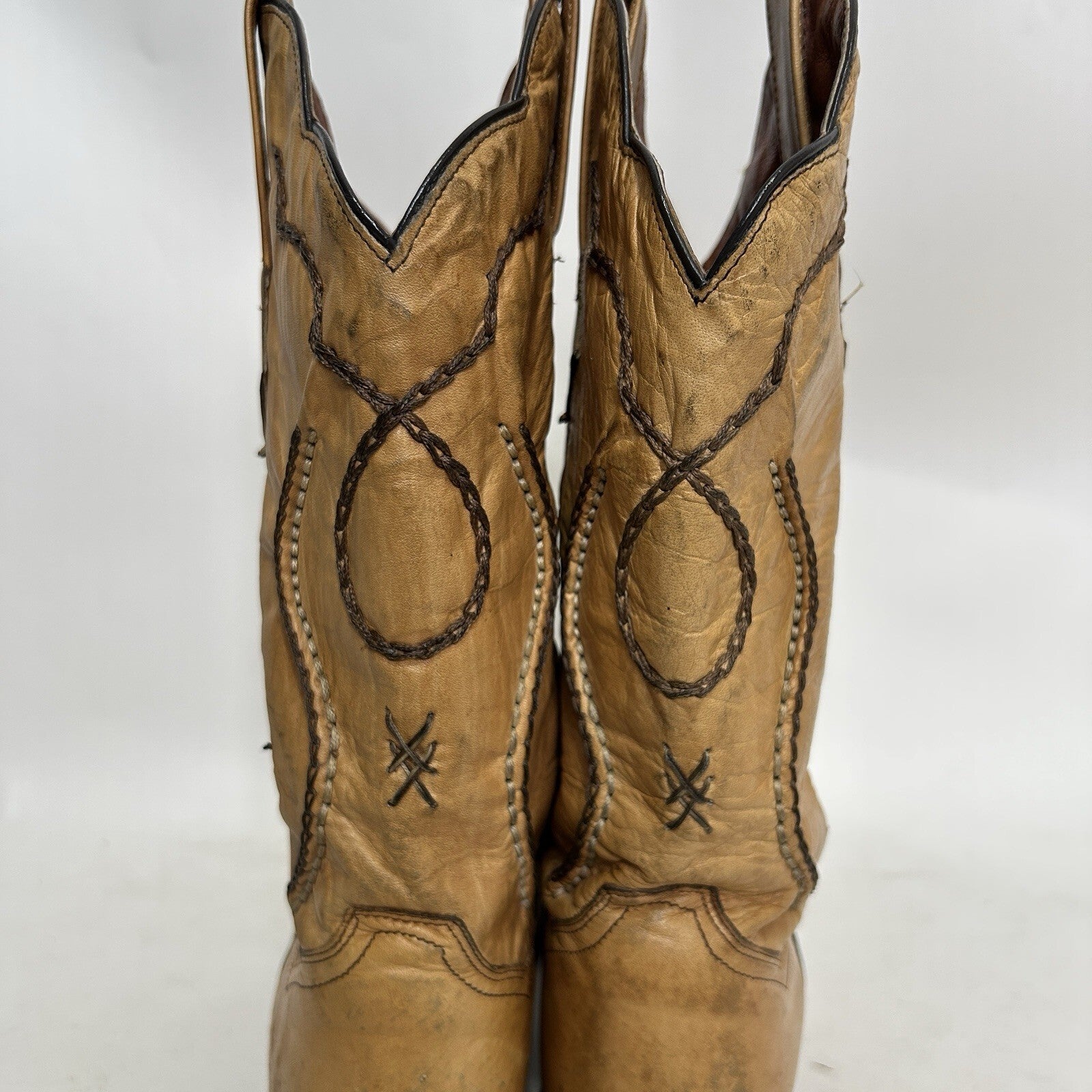 Vintage Dan Post Palamino Albany Boots “Cream” Men’s 11D