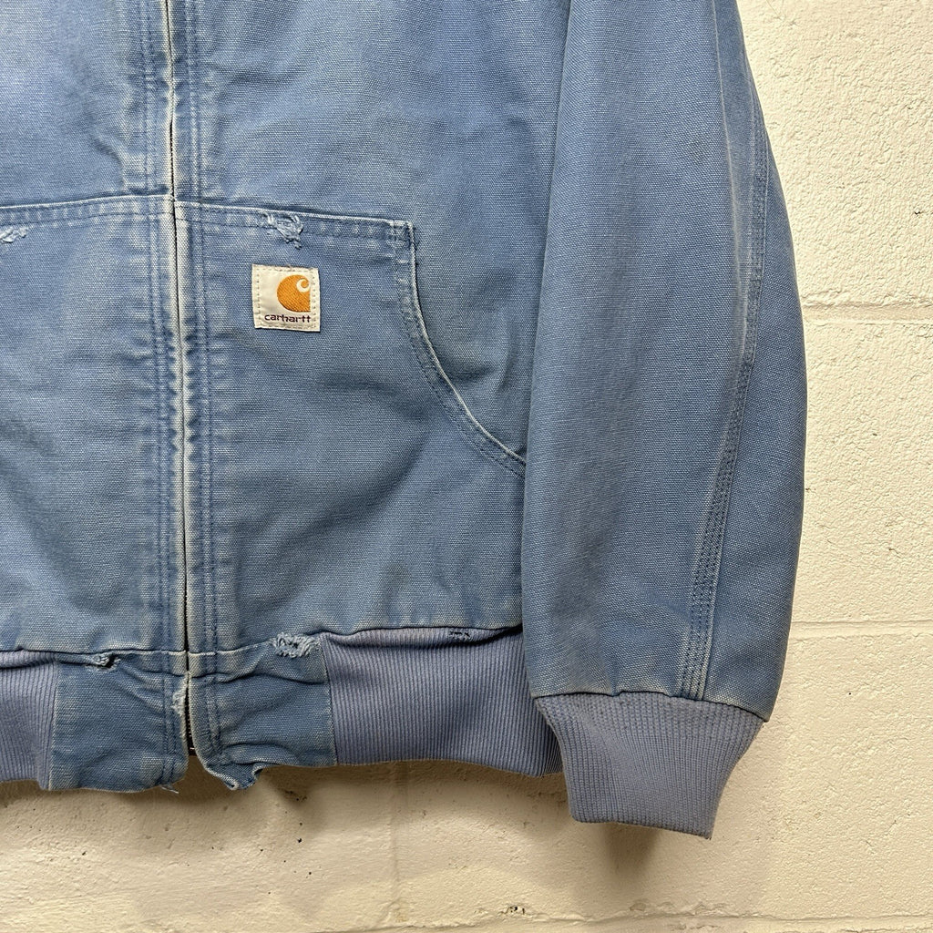 Vintage Carhartt Hooded Active Jacket “French Blue” WJ130 FHB Women’s Medium