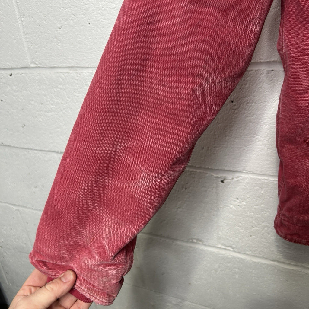 Y2K Carhartt Sherpa-Lined Hooded Detroit Jacket “Crabapple” WJ141 624 Women’s S