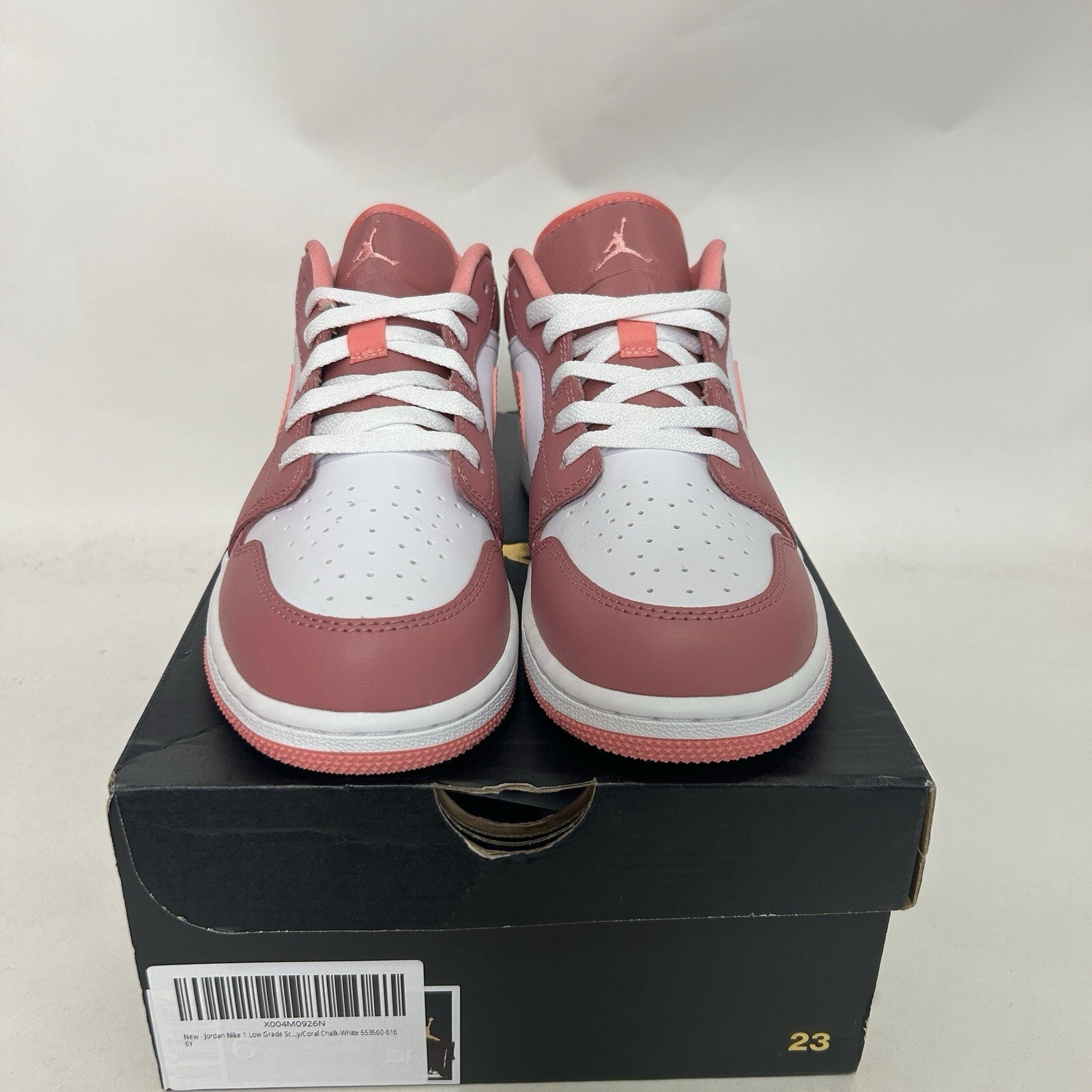 Nike Air Jordan 1 Low GS “Desert Berry Coral Chalk” 553560-616 6Y/Women’s 7.5