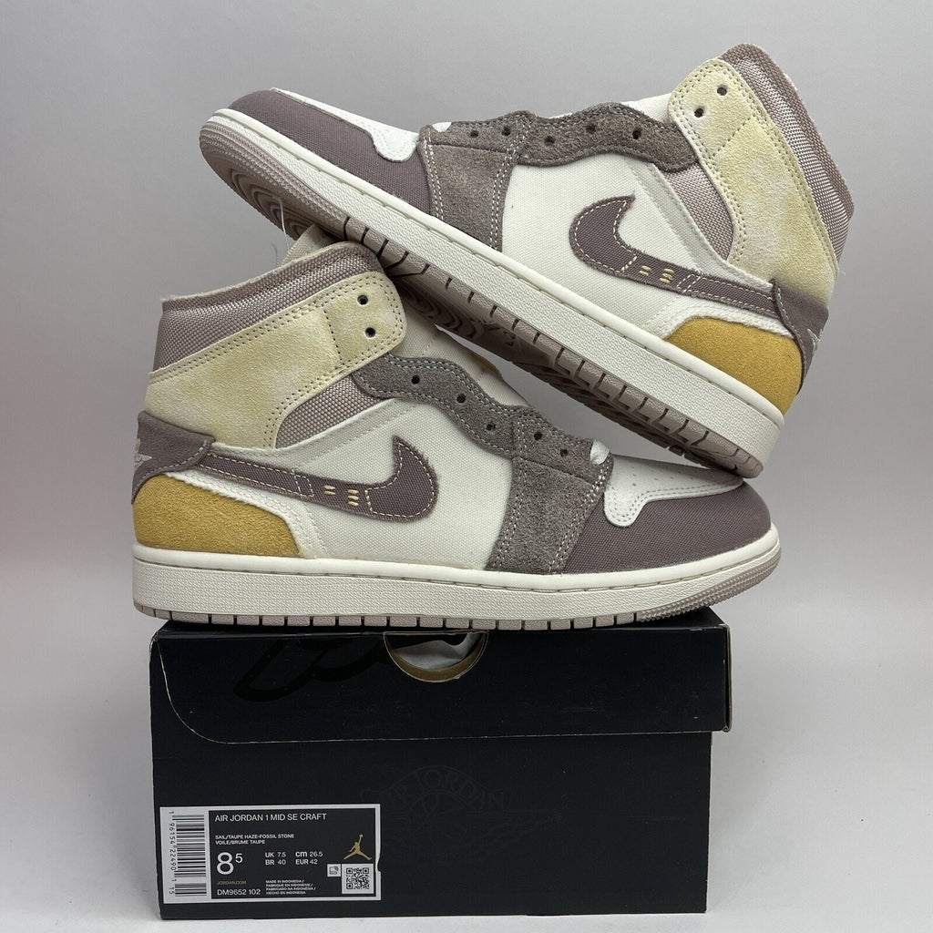 Nike Air Jordan 1 Mid SE Craft Inside Out “Taupe Haze” DM9652-102 Men’s Size 8.5