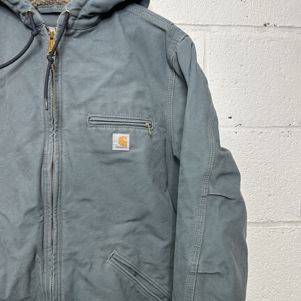 Carhartt Sherpa-Lined Hooded Detroit Jacket “Sea Glass” WJ141-331 Women’s Large