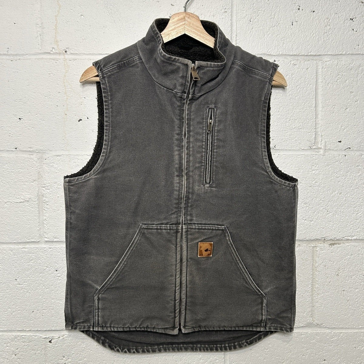 Carhartt Sandstone Sherpa-Lined Vest “Gravel” V33 GVL