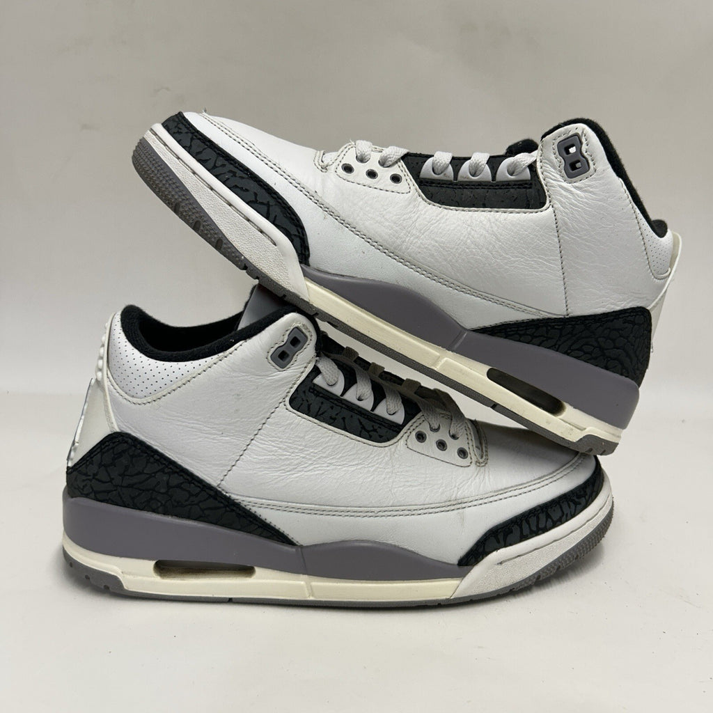 Nike Air Jordan 3 Retro “Cement Grey White Fire Red” CT8532-106 Men’s 9 Worn