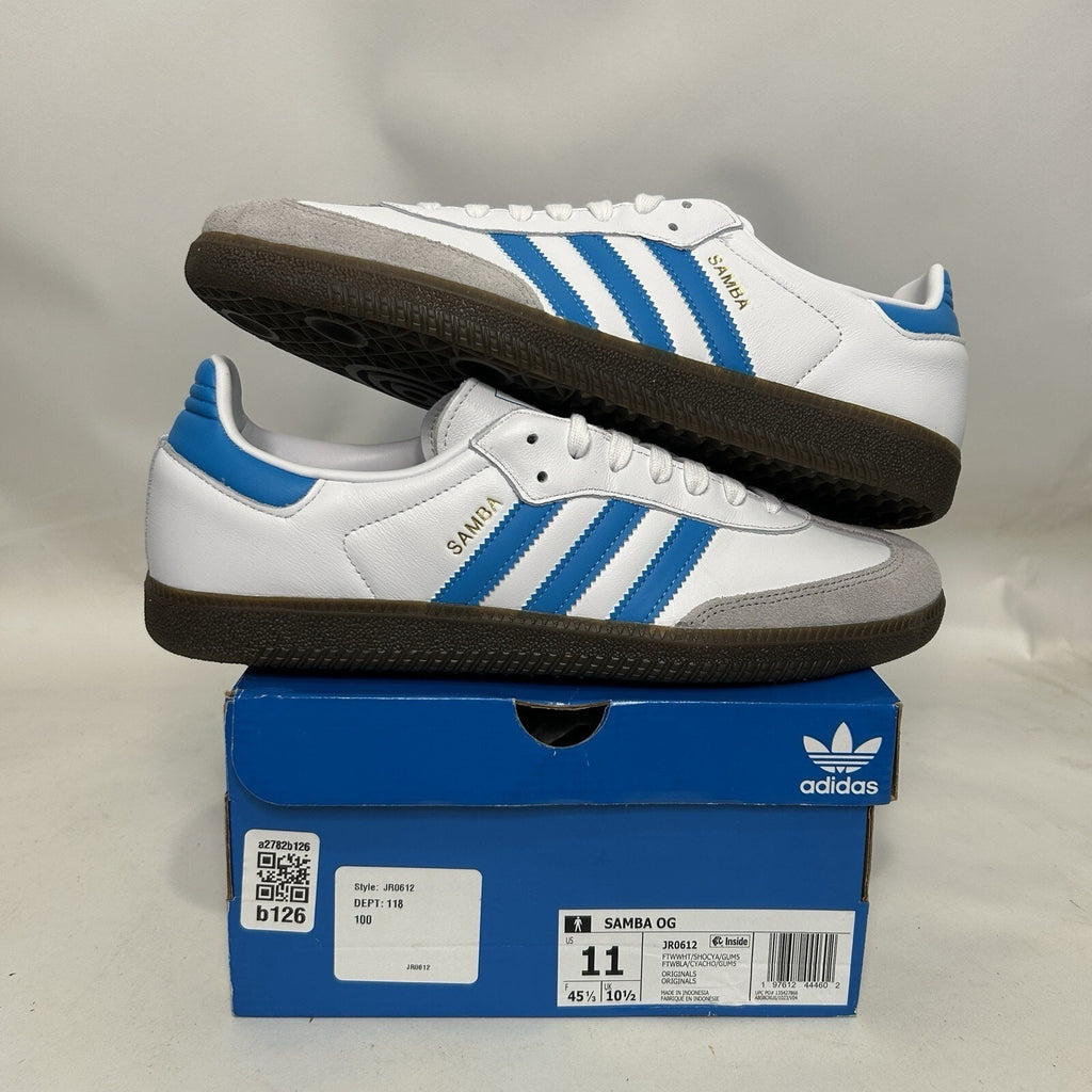 adidas Samba OG "White Shock Cyan Gum"