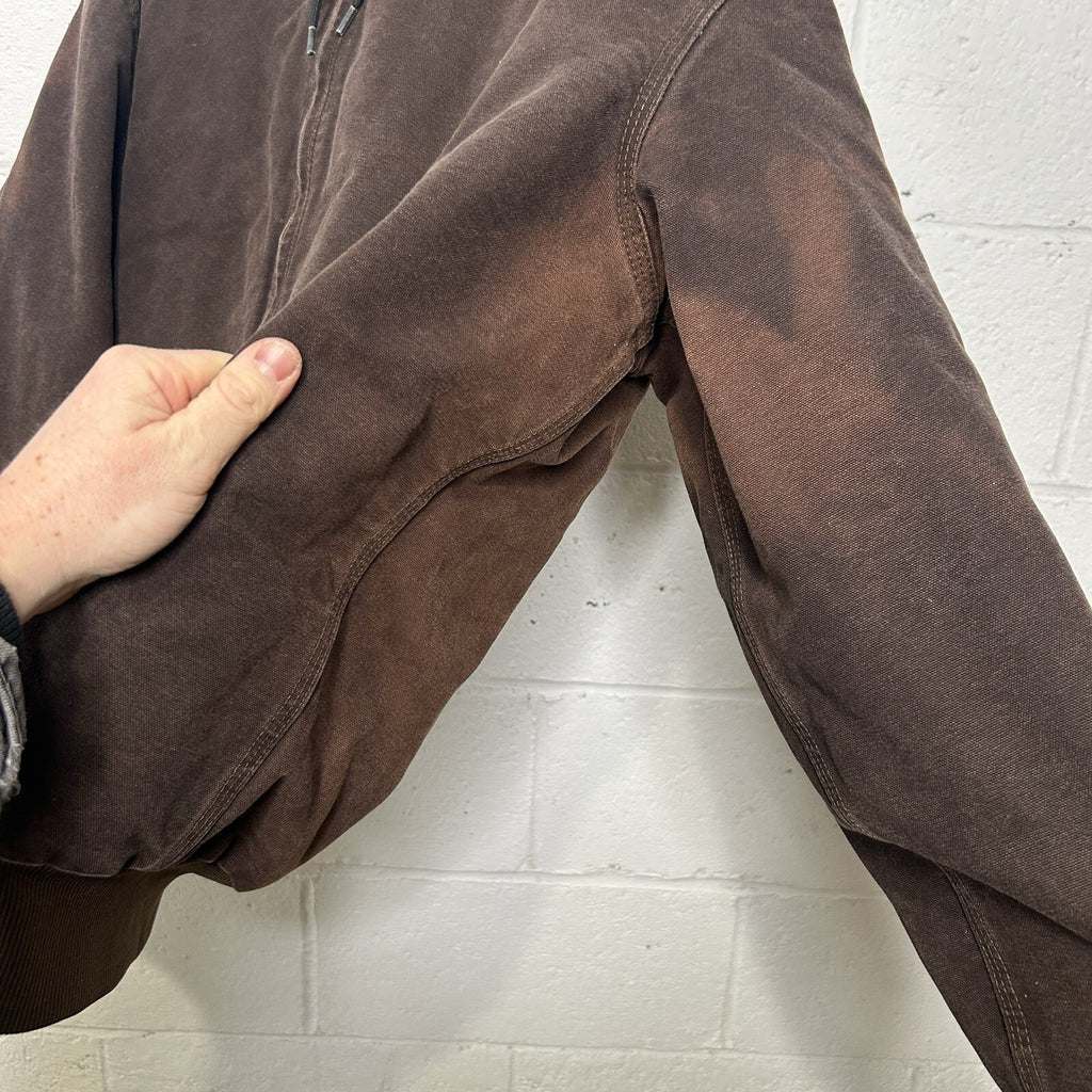 Y2K Carhartt Quilted Hooded Active Jacket “Dark Brown” WJ130 DKB Women’s XL