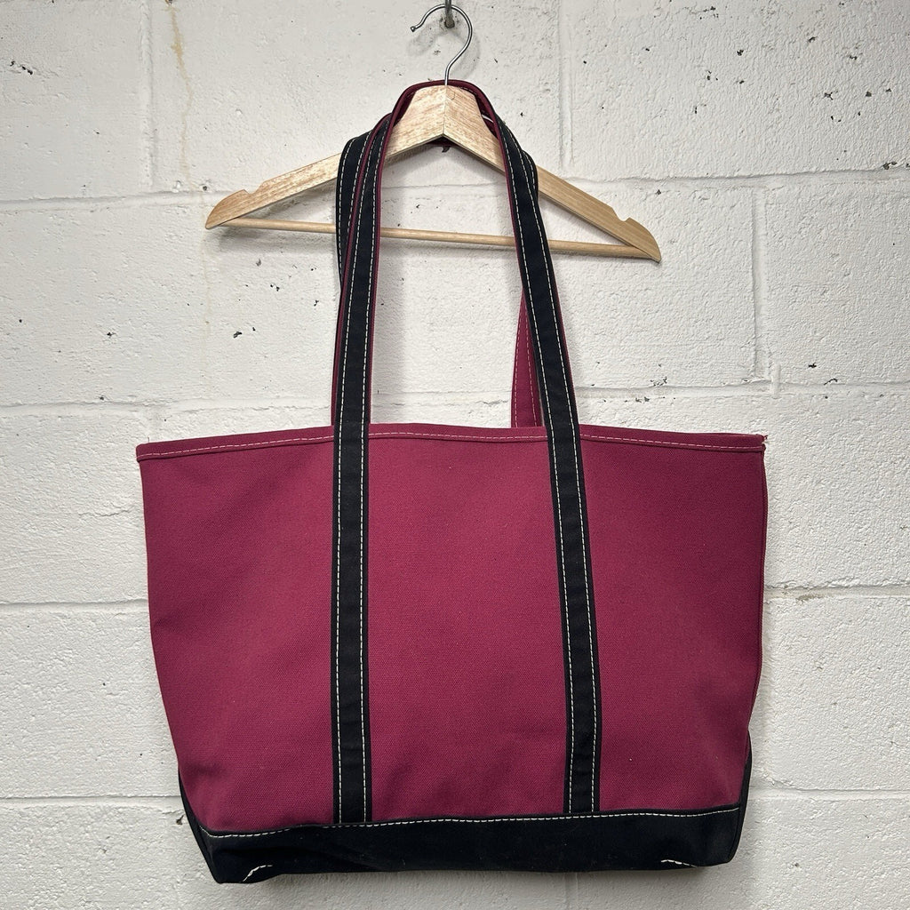 L.L. Bean Two-Tone Boat & Tote Bag “Magenta Black”