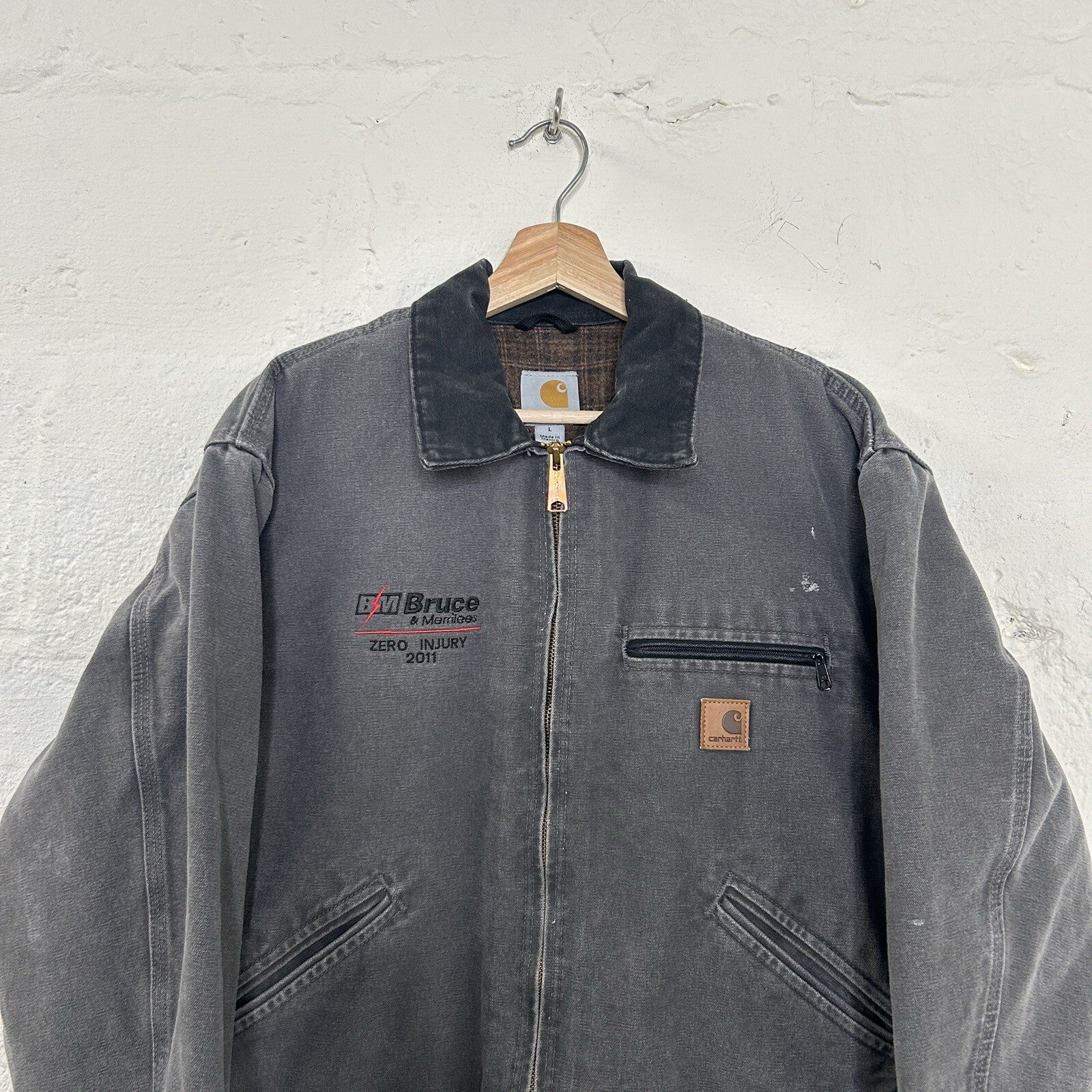 Vintage Carhartt Blanket-Lined Detroit Jacket “Gravel” J97 GVL Men’s Large