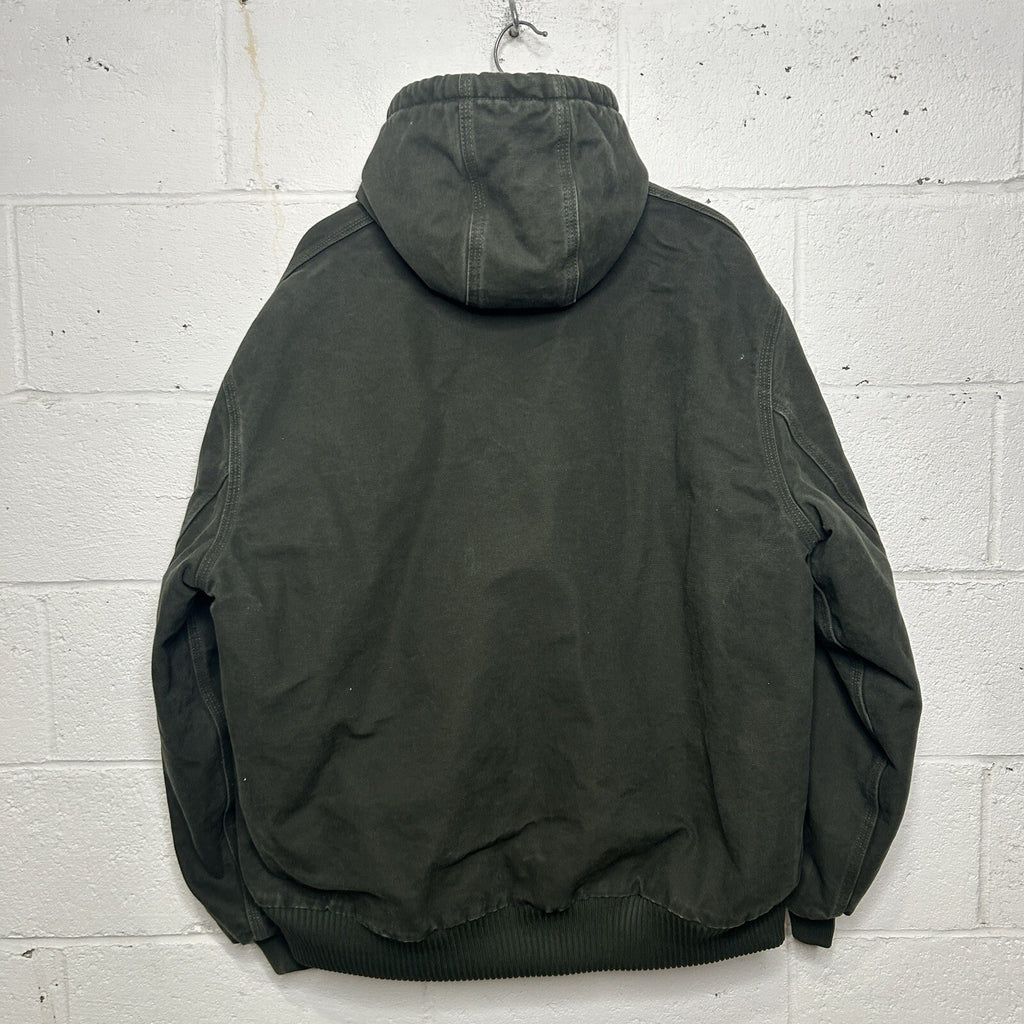 Vintage Carhartt Quilted Hooded Active Jacket “Moss” J130 MOS Men’s X-Large