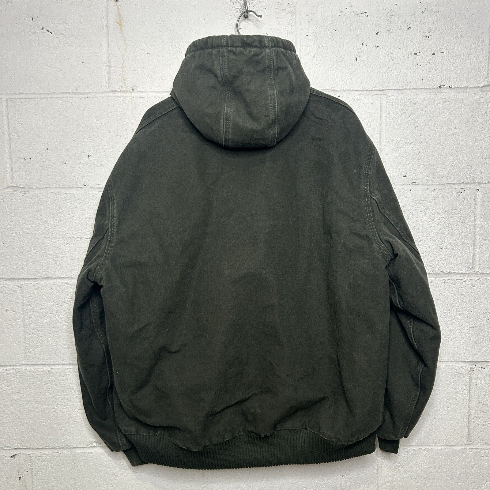 Vintage Carhartt Quilted Hooded Active Jacket “Moss” J130 MOS Men’s X-Large