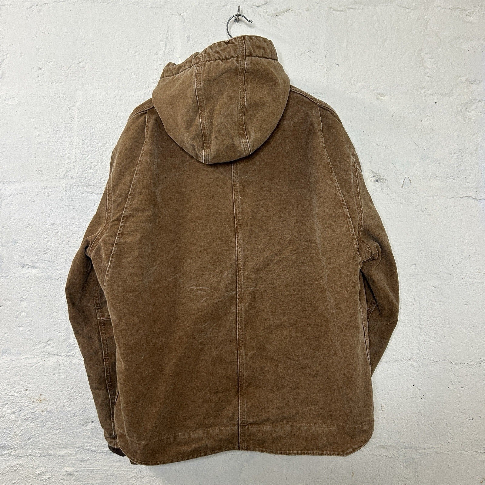 Y2K Carhartt Sherpa-Lined Hooded Multi-Pocket Jacket “Brown” J284 BRN Men’s XL