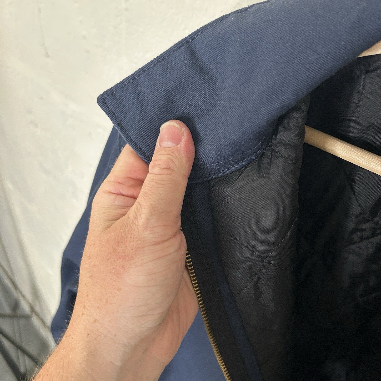 Y2K Carhartt Twill Quilt-Lined Detroit Jacket “Navy Blue” J293 NVY Men’s Large