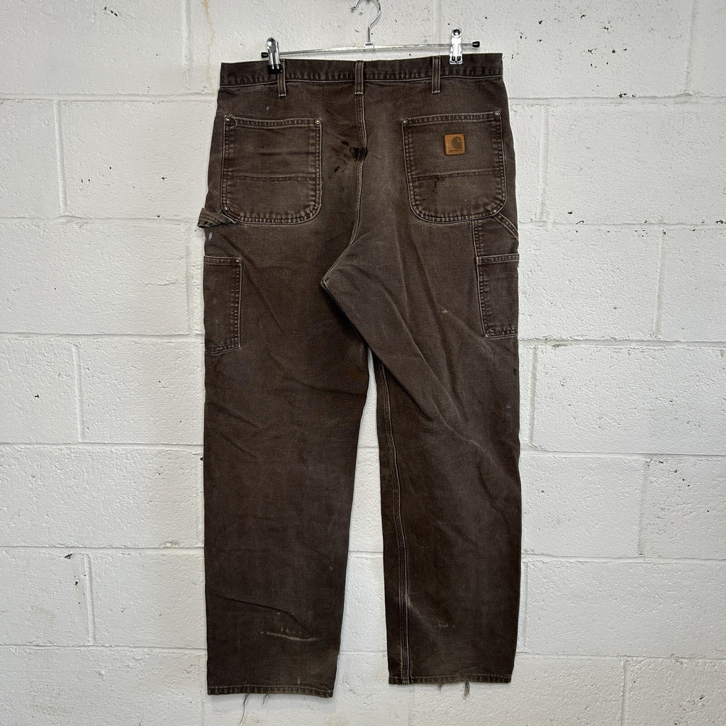 Thrashed Carhartt DoubleKnee Pants “Dark Brown” B136 DKB