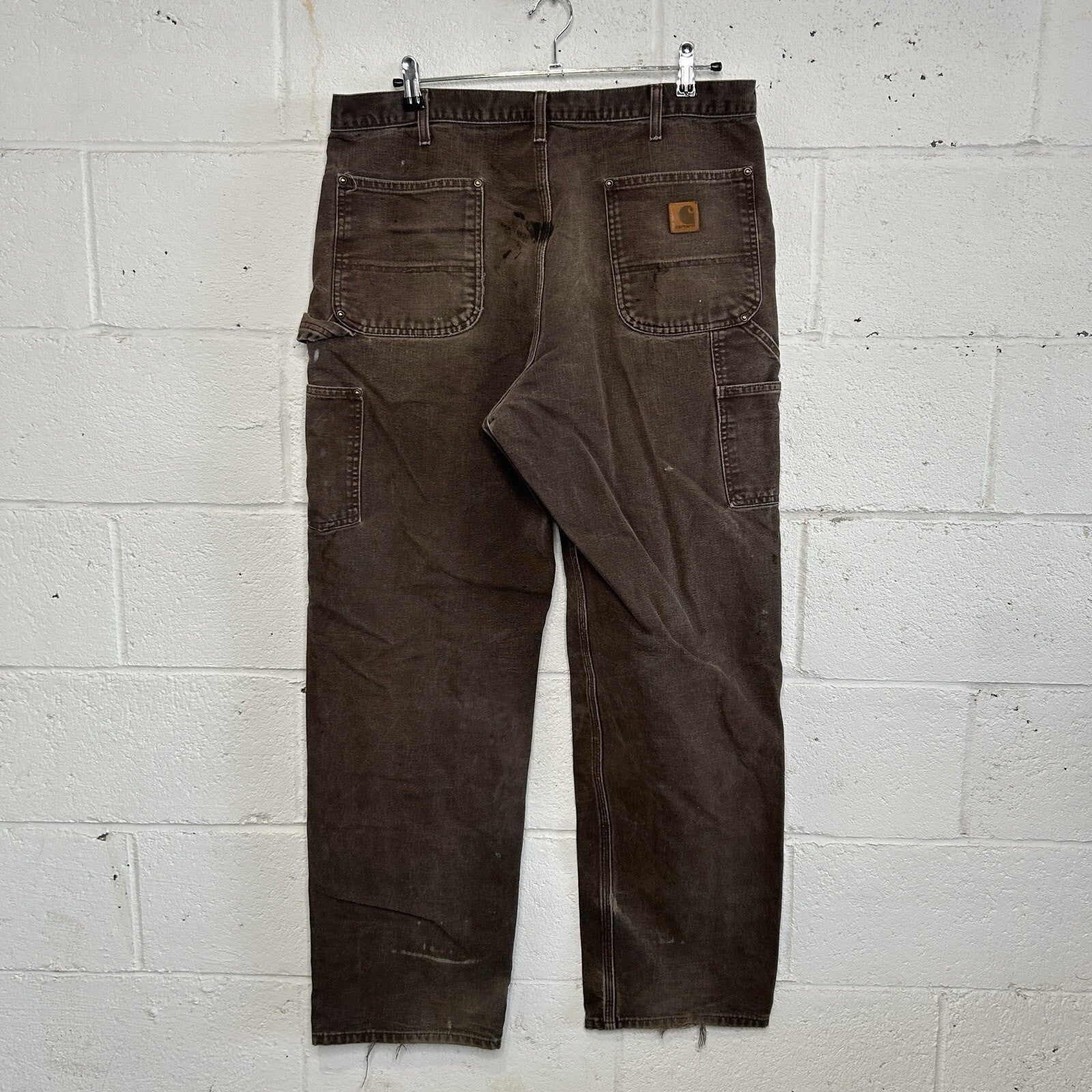 Thrashed Carhartt DoubleKnee Pants “Dark Brown” B136 DKB