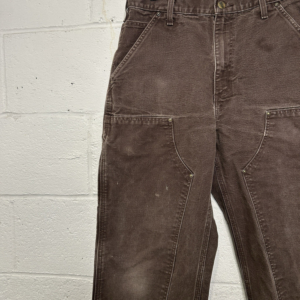 Vintage Carhartt DoubleKnee Dungaree Pants “Dark Brown”