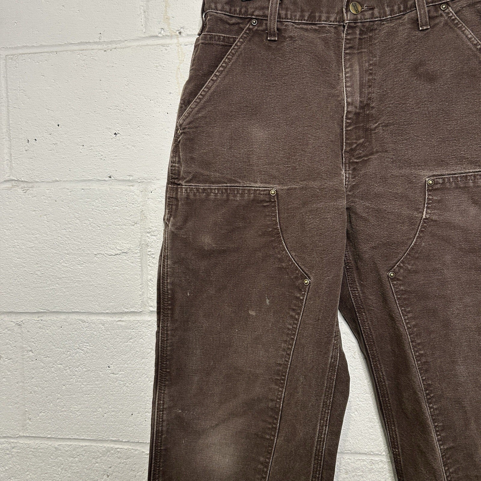 Vintage Carhartt DoubleKnee Dungaree Pants “Dark Brown”