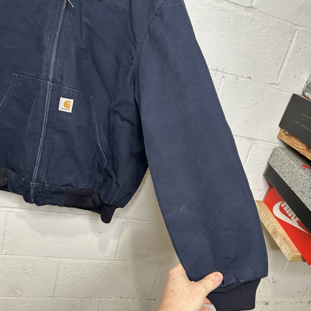 Carhartt Quilted Hooded Active Jacket “Dark Navy” J140 DNY Men’s Large