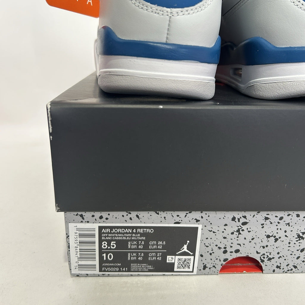 Nike Air Jordan 4 Retro OG “Military Blue” FV5029-141 Men’s 8.5 New