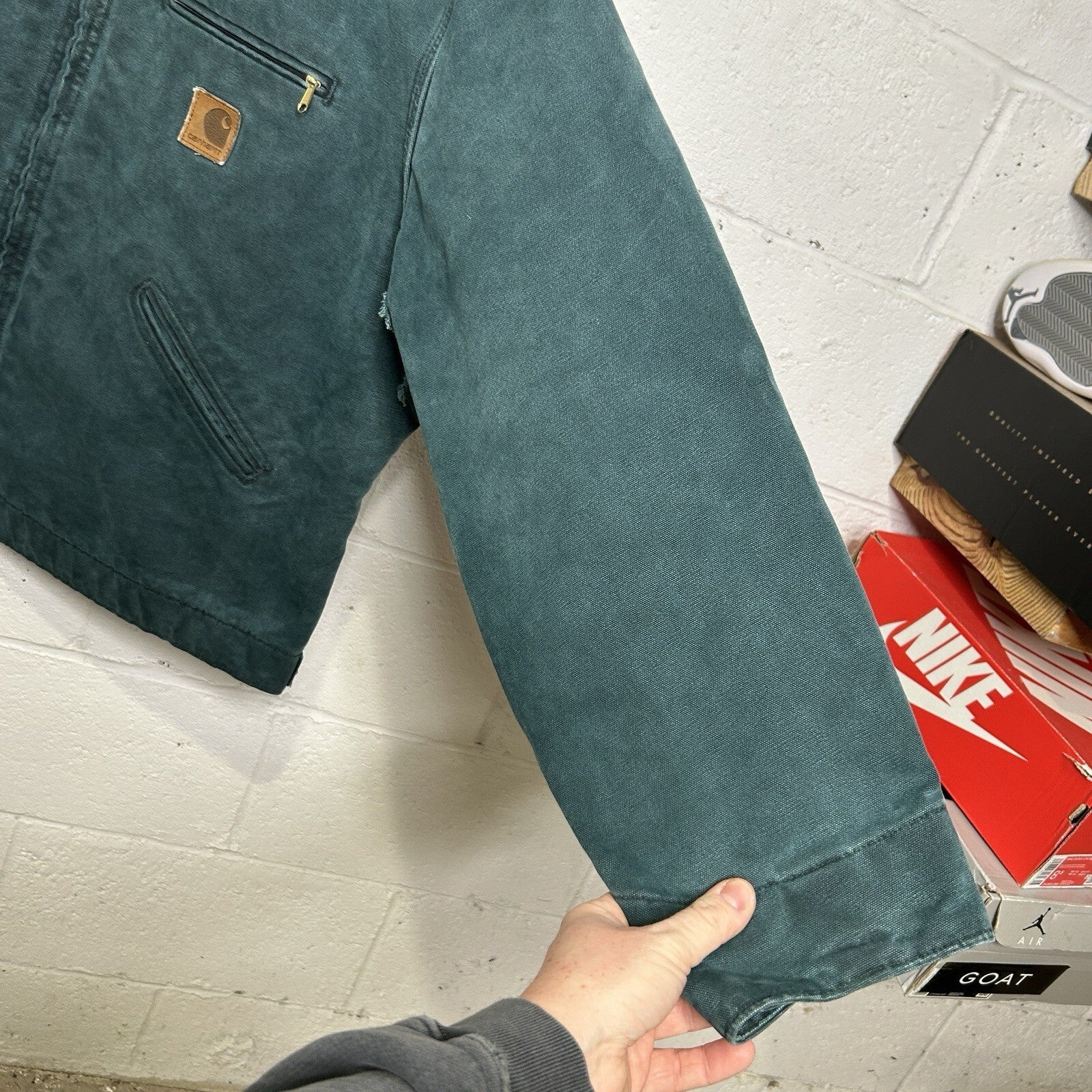 Vintage Carhartt Wool-Lined Detroit Jacket “Hunter Green” J43HTG Men’s X-Large