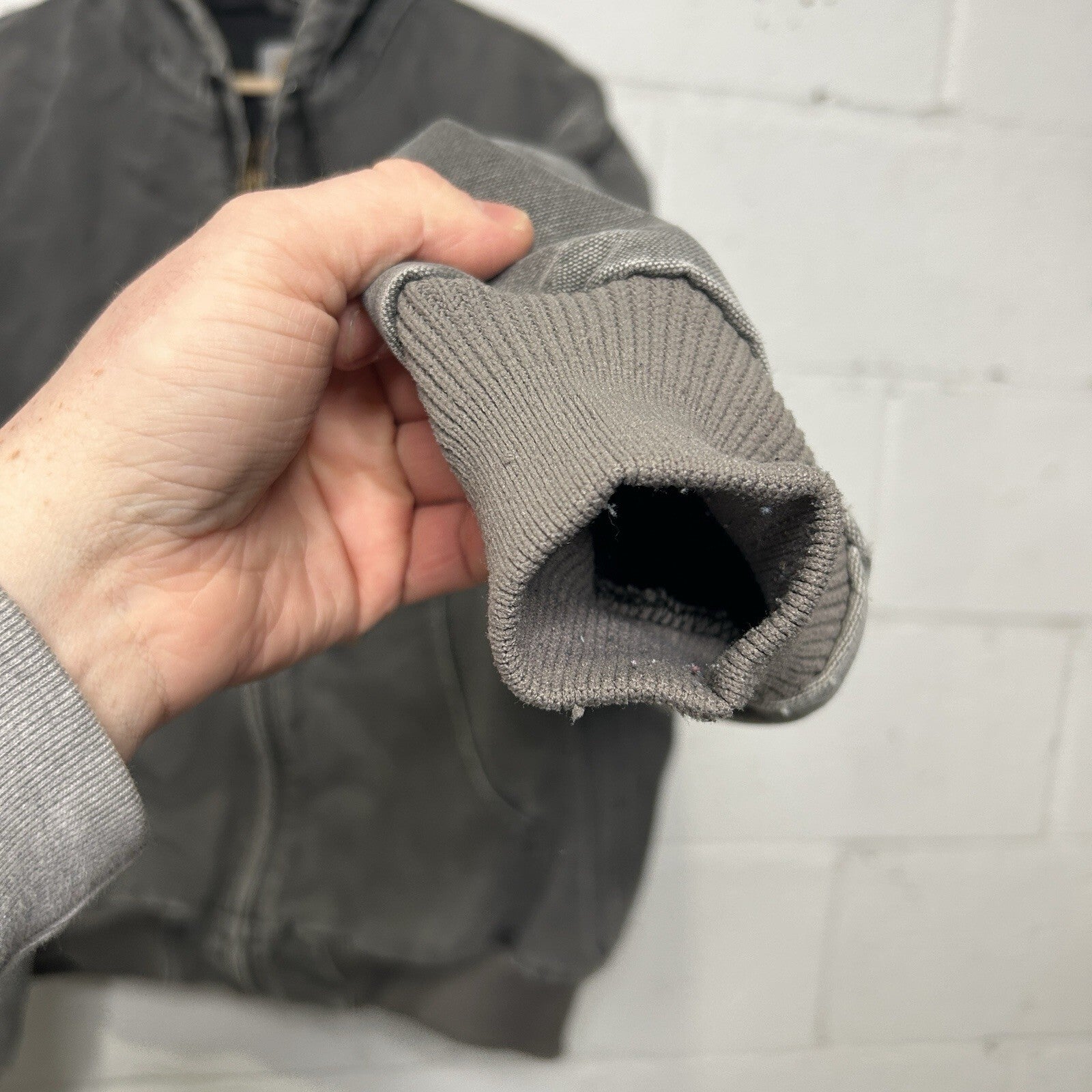 Vintage Carhartt Quilted Hooded Active Jacket “Gravel Grey” J130 GVL Men’s Large