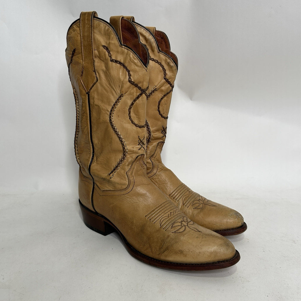 Vintage Dan Post Palamino Albany Boots “Cream” Men’s 11D
