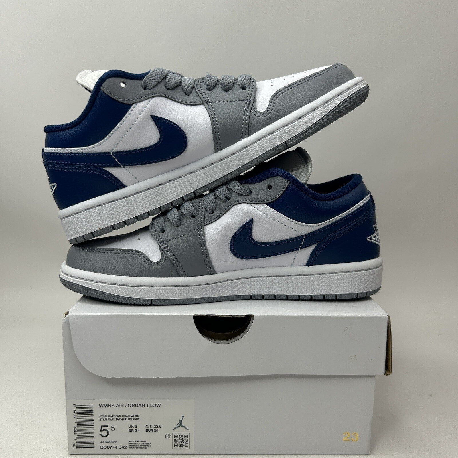 Nike Air Jordan 1 Retro Low WMNS “Stealth French Blue” DC0774-042 Women’s 5.5