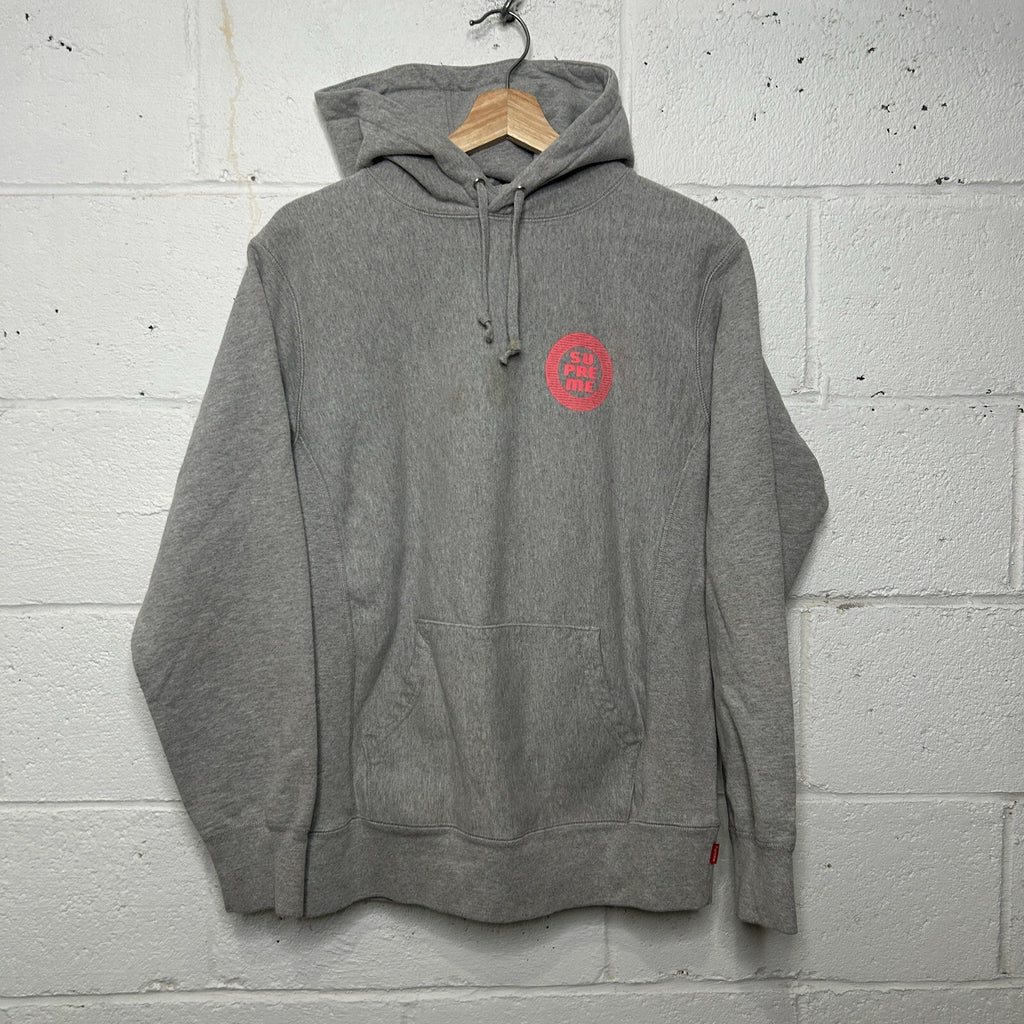 Supreme Disrupt Sweatshirt Hoodie “Grey Pink” SS15 Men’s Medium