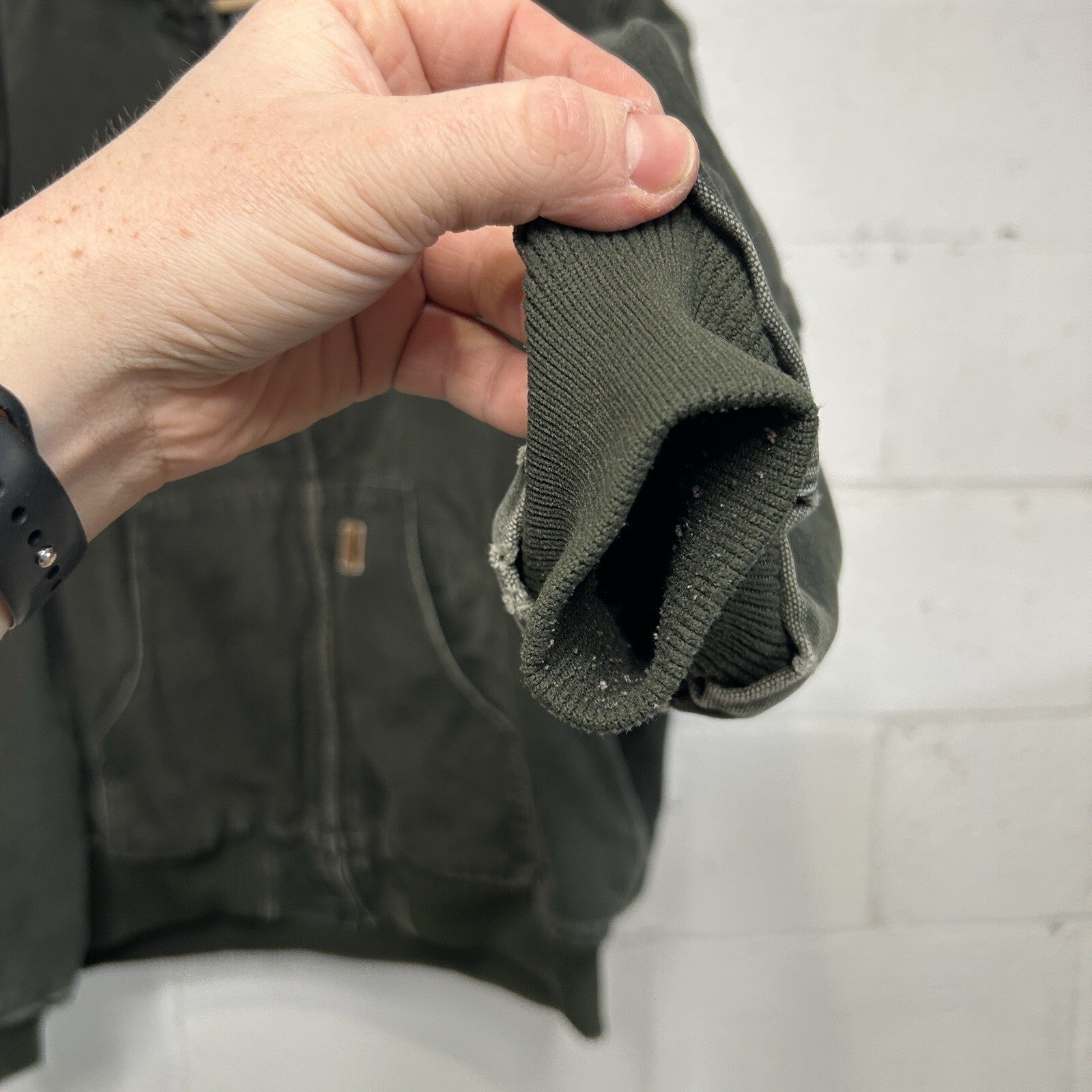 Vintage Carhartt Quilted Hooded Active Jacket “Moss” J130 MOS Men’s X-Large
