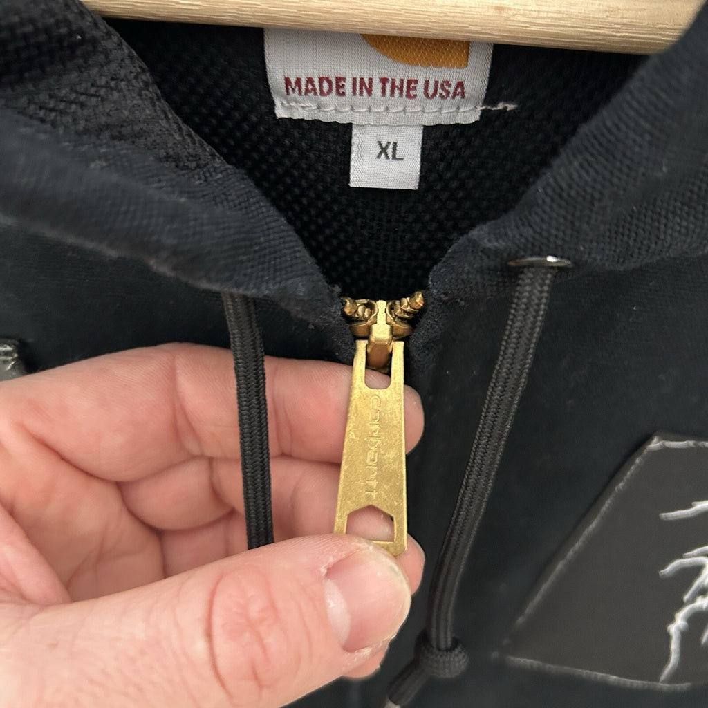 Y2K Carhartt Thermal-Lined Hooded Active Jacket “Black” J131 BLK Dark Throne