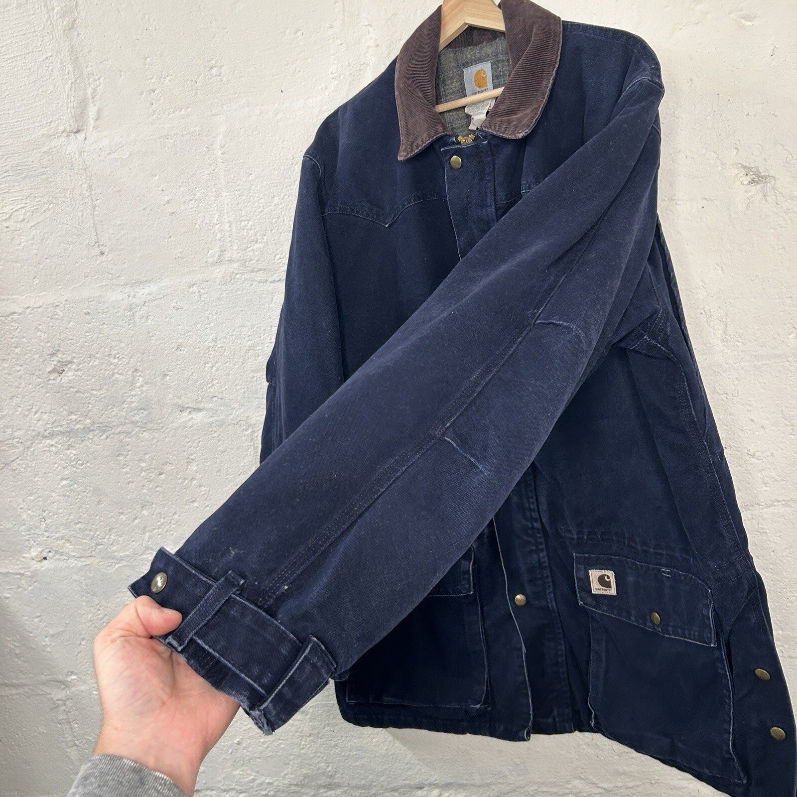 Vintage Carhartt Blanket-Lined Barn Jacket “Midnight Blue” C52 MDT Men’s Large