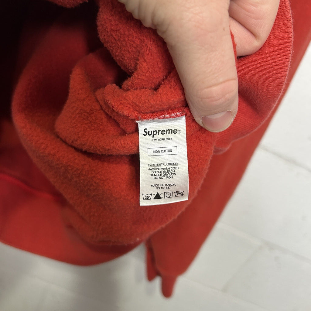 Supreme Don't Care Sweatshirt Pullover Hoodie “Burnt Red” FW21 Men’s Small