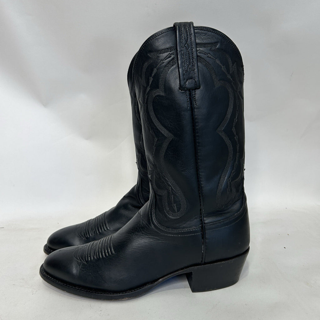 Vintage Lucchese 2000 Genuine Elk Western Cowboy Boots “Black” Men’s 8.5D