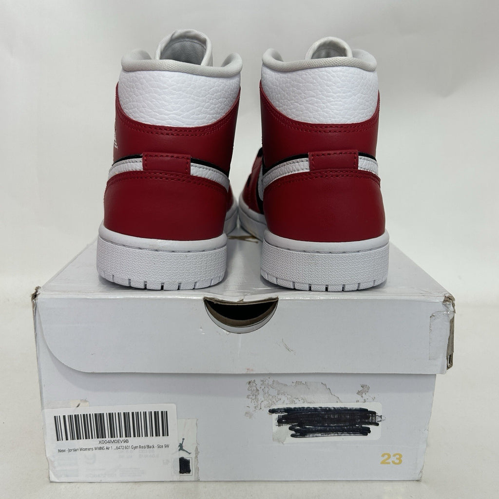 Nike Air Jordan 1 Mid Retro WMNS “Gym Red/White-Black” BQ6472-601 Women’s 9 New