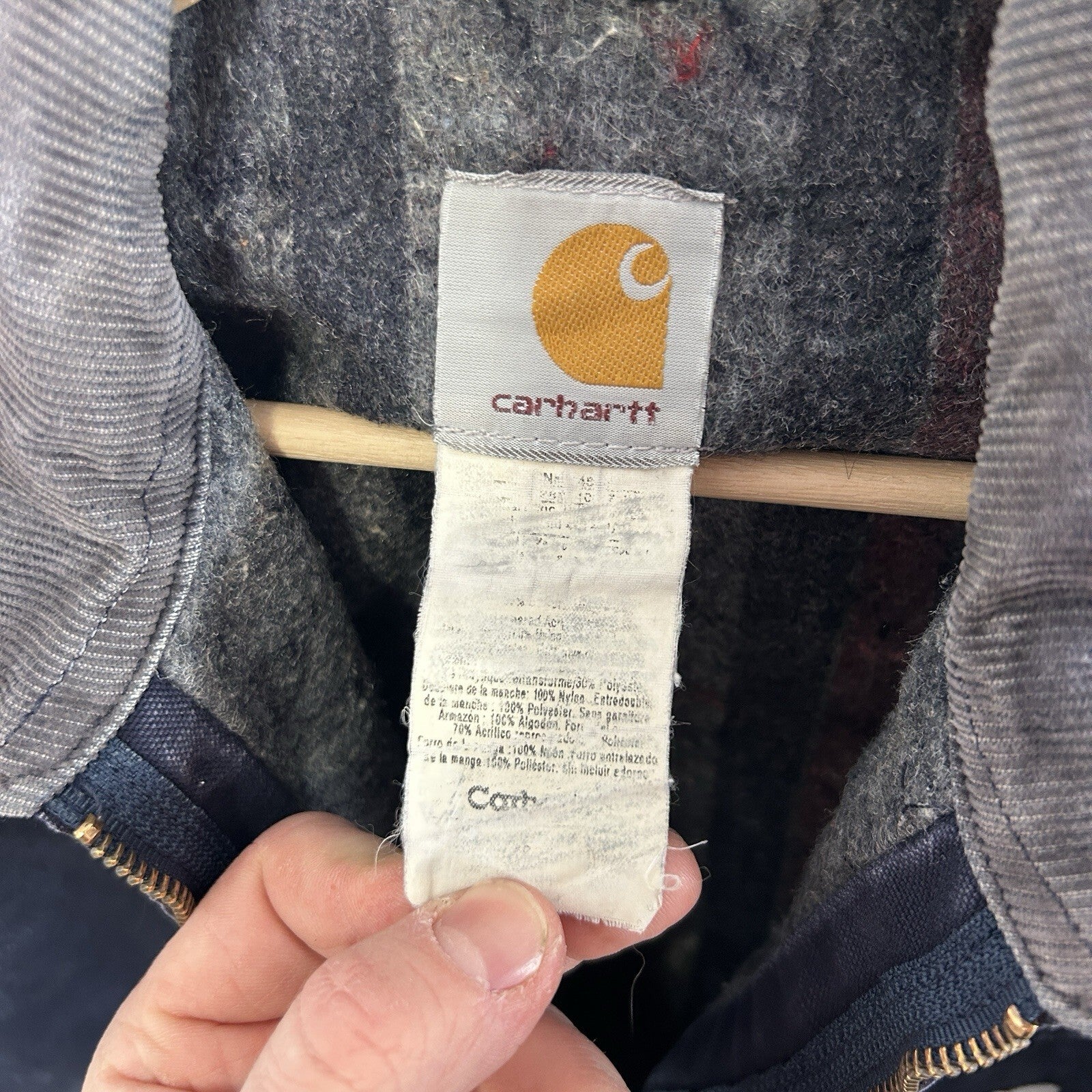 Vintage Carhartt Blanket-Lined Detroit Jacket “Dark Navy” J01 DNY Men’s 42/Large