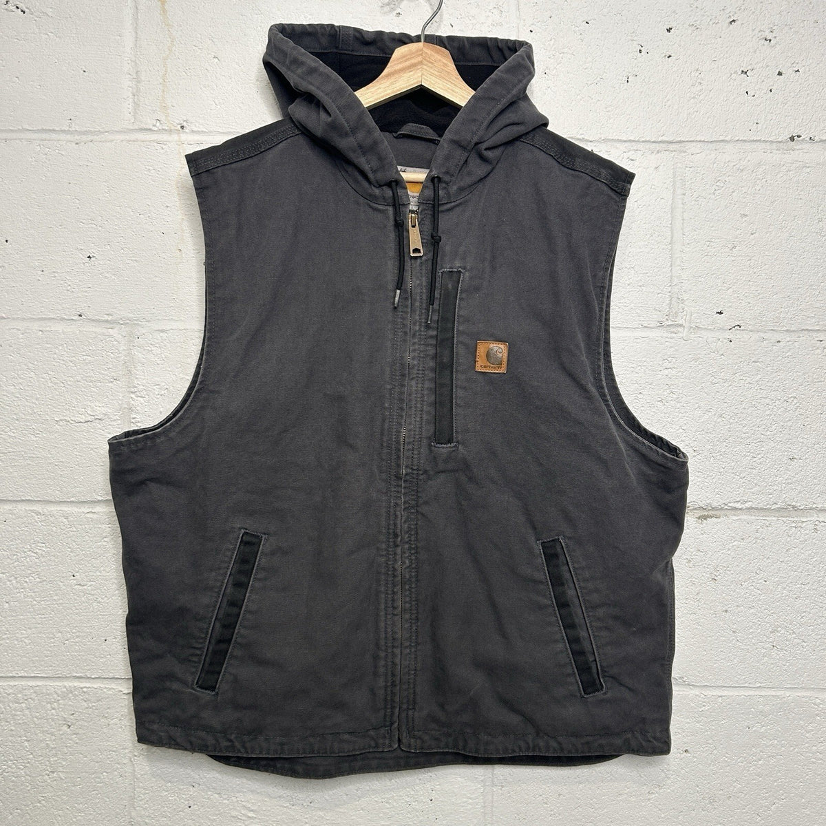 Carhartt Fleece-Lined Knoxville Hooded Vest “Shadow Grey”