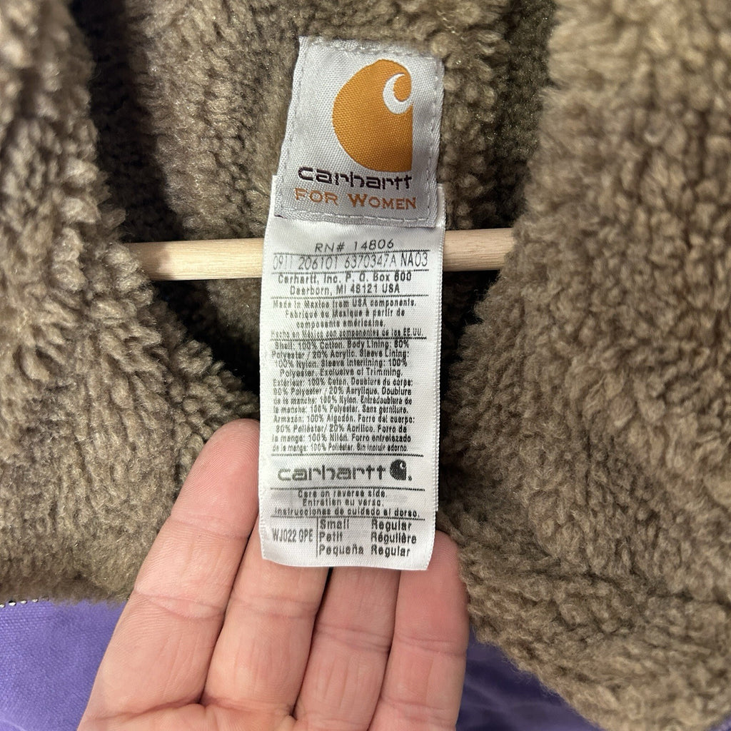 Vintage Carhartt Sherpa-Lined Sierra Jacket “Grape” WJ022 GPE Women’s Small