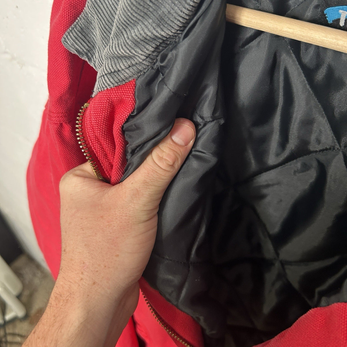 Vintage Tri-Mountain Quilted Canvas Pathfinder 4800 Jacket “Red” Men’s X-Large