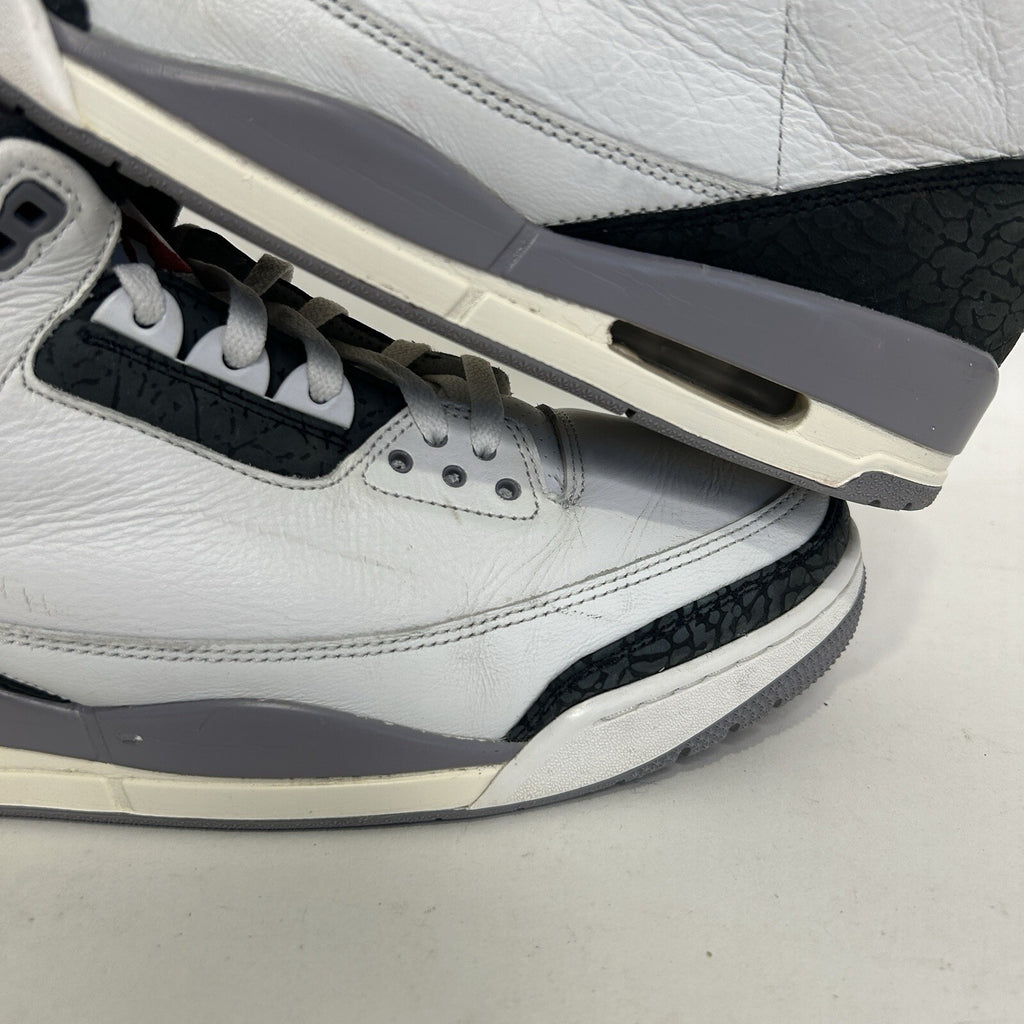 Nike Air Jordan 3 Retro “Cement Grey White Fire Red” CT8532-106 Men’s 14 Worn