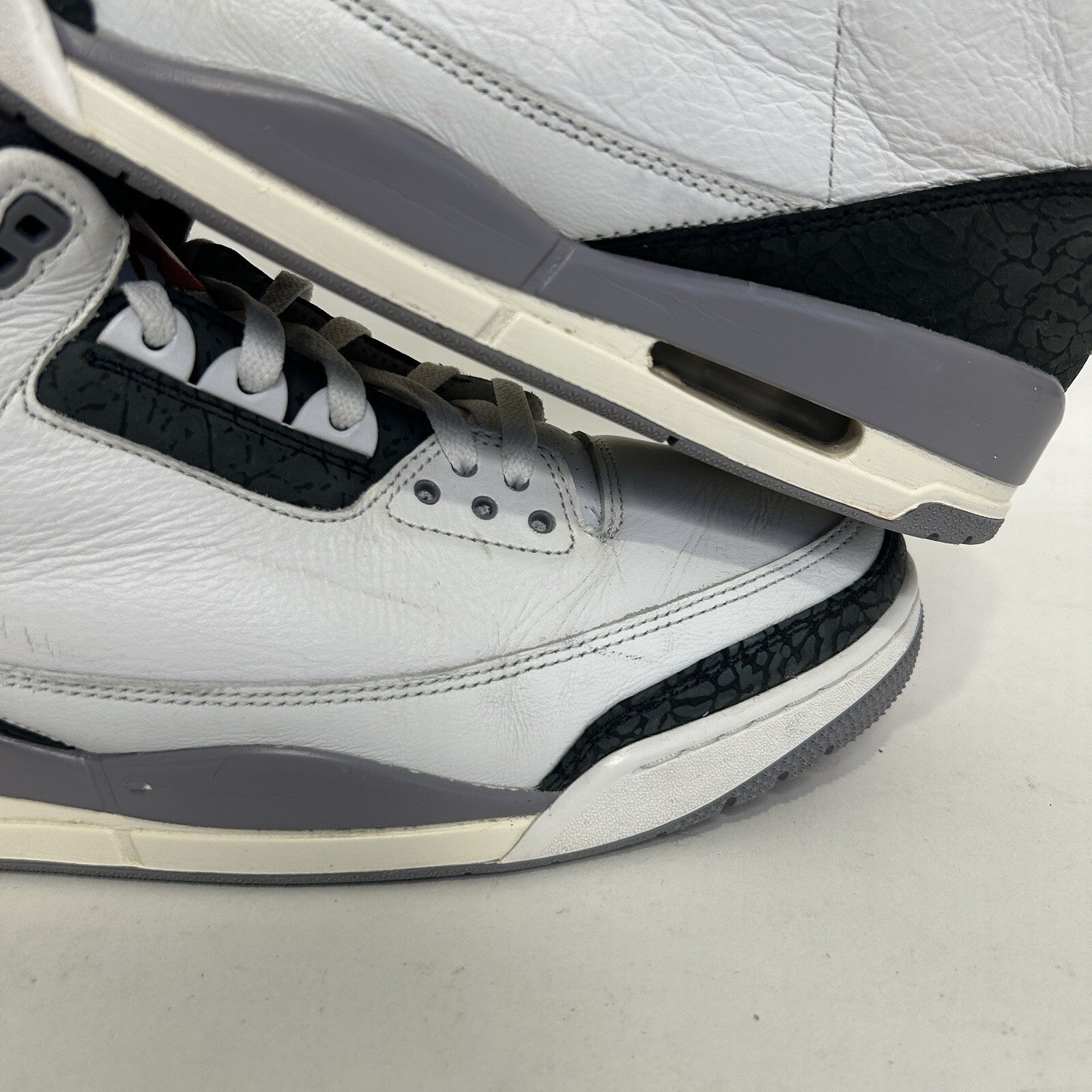 Nike Air Jordan 3 Retro “Cement Grey White Fire Red” CT8532-106 Men’s 14 Worn