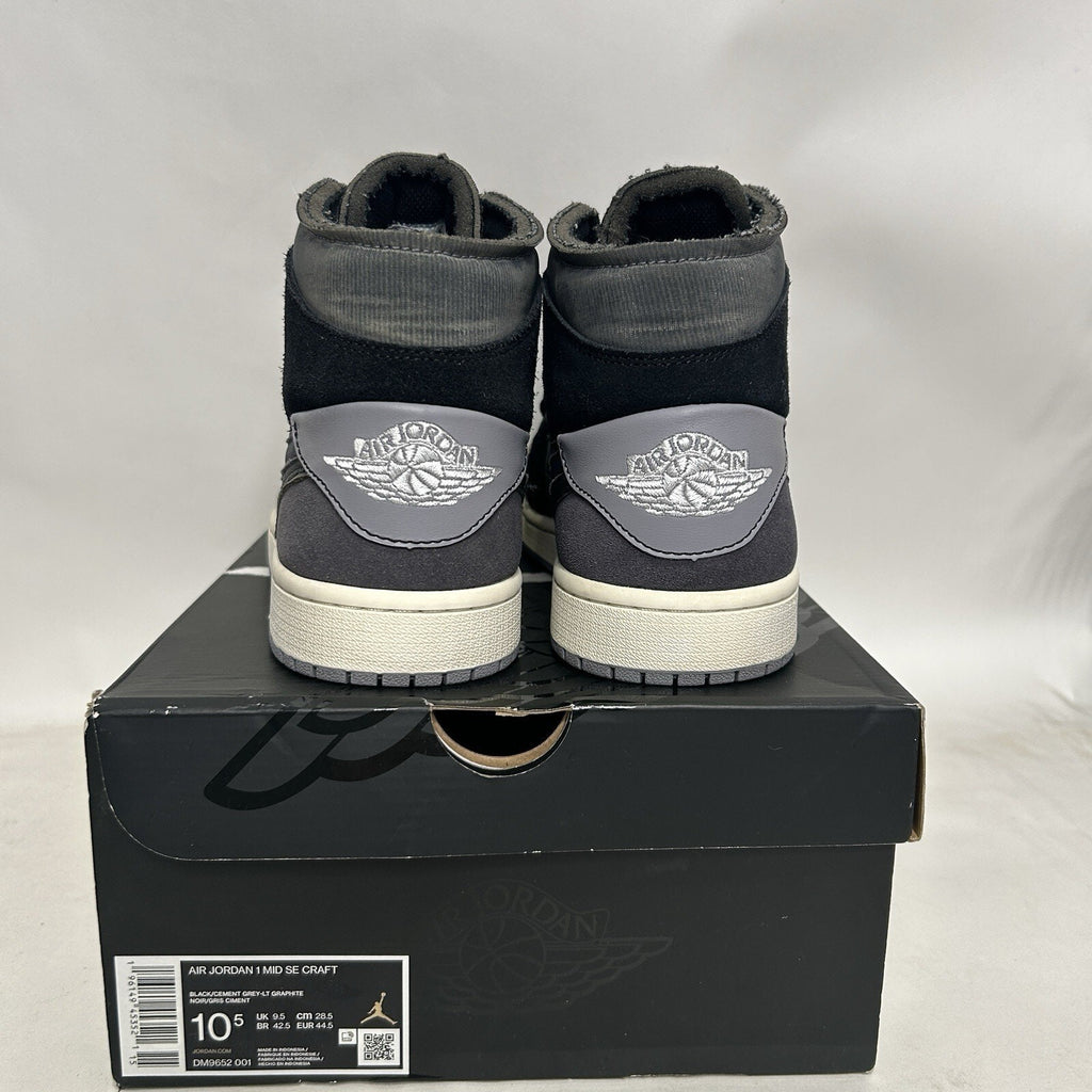Nike Air Jordan 1 Mid Craft Inside Out “Black Cement Grey”