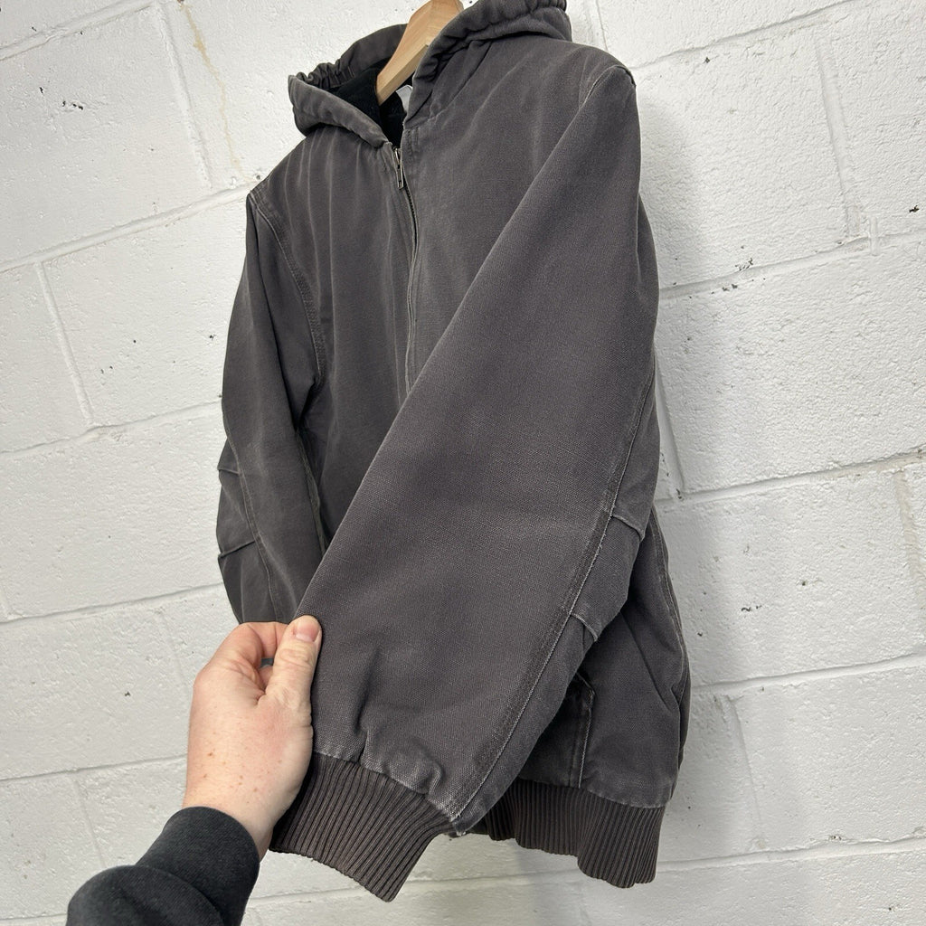 Vintage Carhartt Hooded Active Jacket “Grey” Youth Large/Women’s Extra-Small