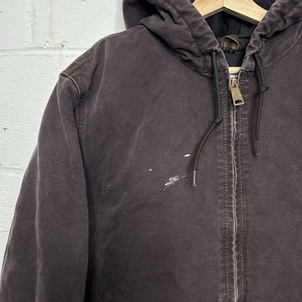 Y2K Carhartt Quilted Hooded Active Jacket “Dark Brown” WJ130 DKB Women’s XL