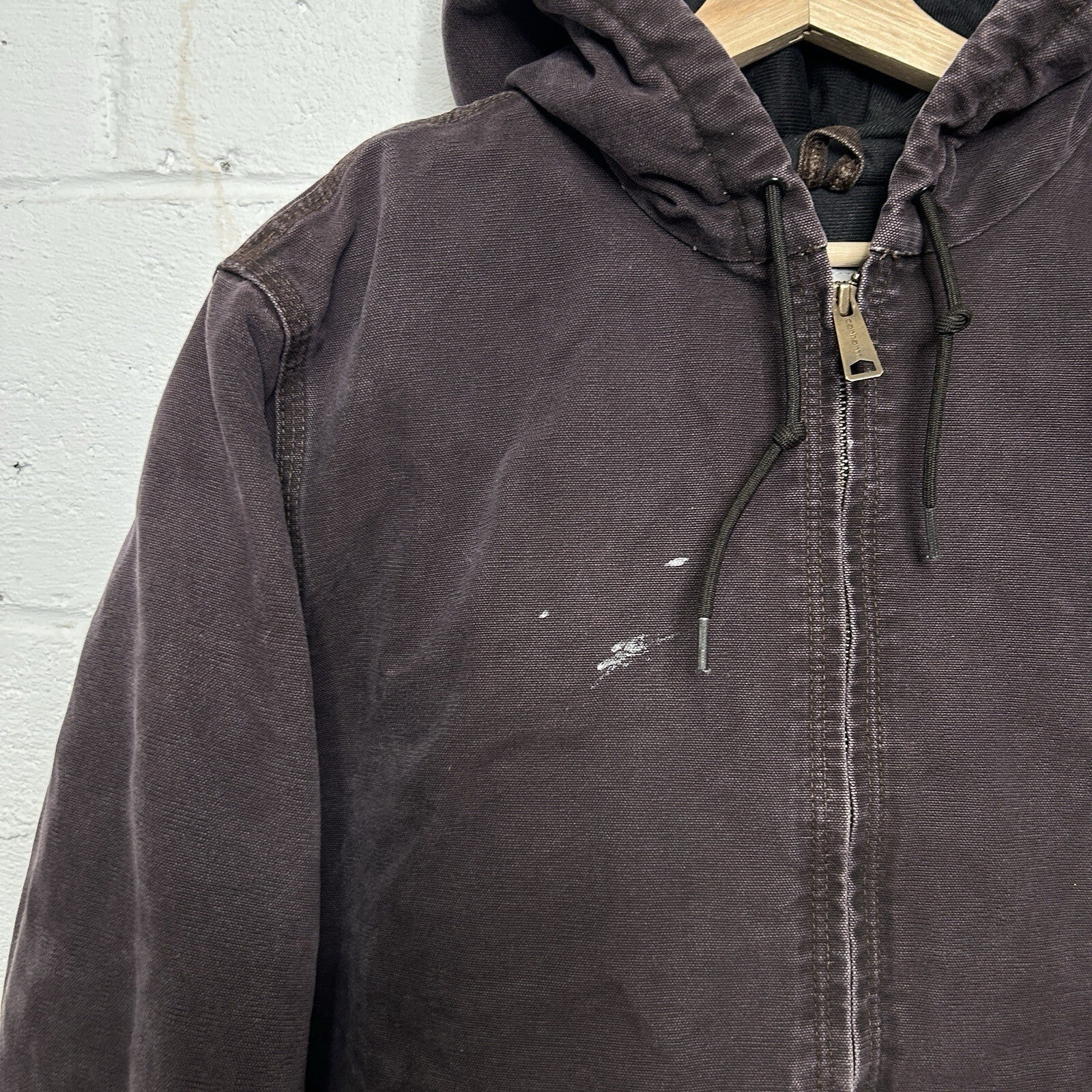 Y2K Carhartt Quilted Hooded Active Jacket “Dark Brown” WJ130 DKB Women’s XL