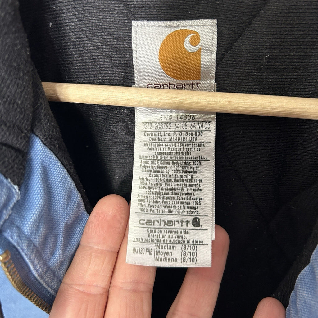 Vintage Carhartt Hooded Active Jacket “French Blue” WJ130 FHB Women’s Medium