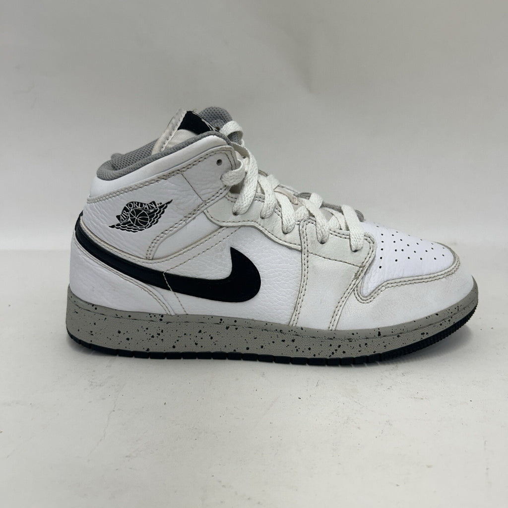 Nike Air Jordan 1 Mid Retro GS “White Cement” 554725-115 6.5Y/Women’s 8